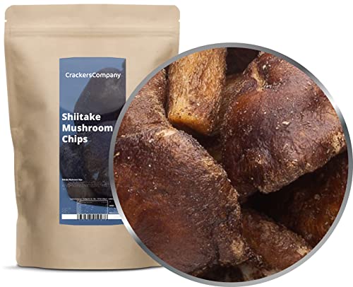 1 x 150g Shiitake Pilze geröstet intensiver Geschmack vegetarisch vegan glutenfrei fettarm außergewöhnliche Knabberei von Crackerscompany