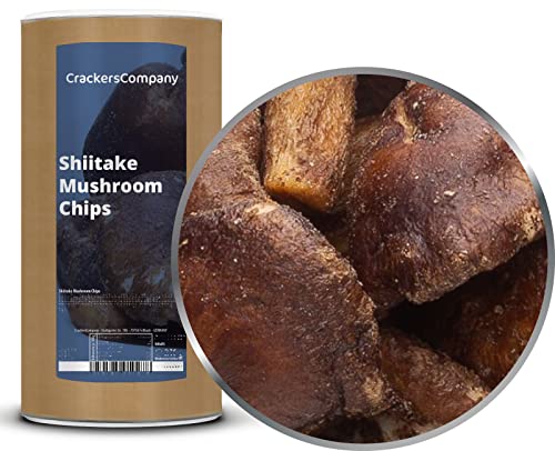 1 x 250g Shiitake Pilze geröstet intensiver Geschmack vegetarisch vegan glutenfrei fettarm außergewöhnliche Knabberei von Crackerscompany