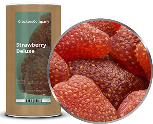 CrackersCompany 'Strawberry Deluxe' (2 x 750g in Membrandose groß) Fruchtig kandierte Erdbeeren - Soft kandierte Erdbeeren, leicht gezuckert von Crackerscompany