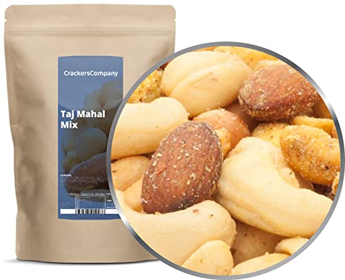 1 x 550g Nusskernmischung Taj Mahal Cashew Macadamia Pistazie Pinienkerne vegetarisch 21 % Protein von Crackerscompany