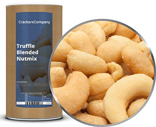 1 x 700g Trüffelöl Cashewkerne und Erdnüsse gemischt geröstet mit Meersalz Weisses Trüffelöl vegetarisch vegan glutenfrei laktosefrei 18 % Protein von Crackerscompany