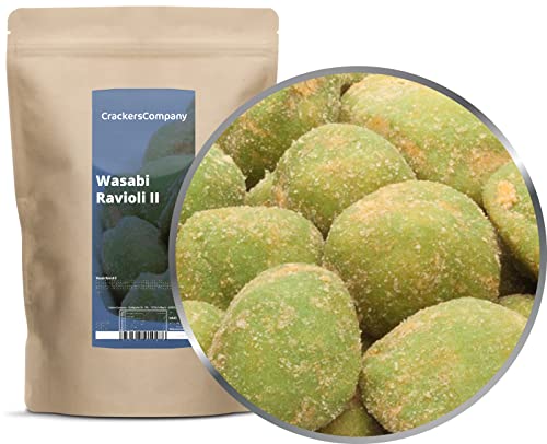 1 x 350g Wasabi Erdnuss Ravioli scharf vegetarisch knusprig von Crackerscompany