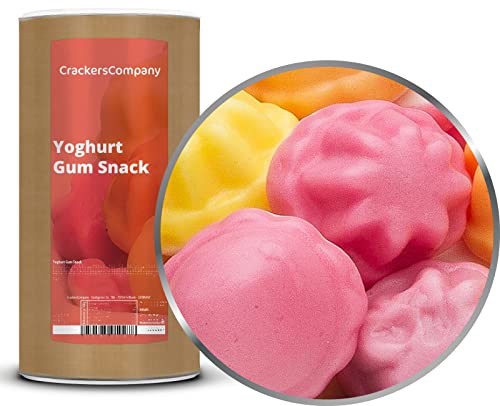 1 x 800g Fruchtgummi Süßigkeit mit Joghurt mit echtem Fruchtsaftkonzentrat gefüllt aus Sauerkirsche Aprikose Heidelbeere Zitrone glutenfrei von Crackerscompany