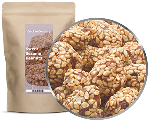 3 x 500g Gebrannte Erdnusskerne mit Sesam Erdnüsse im karamellisierten Sesam-Mantel mit Vanille & Zimt vegetarisch 3 x 500g Gebrannte Erdnusskerne mit Sesam Erdnüsse im karamellisierten Sesam-Mantel mit Vanille & Zimt vegetarisch von Crackerscompany