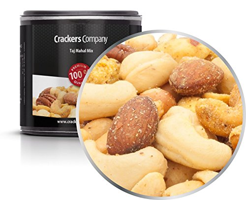 4 x 80g Nusskernmischung Taj Mahal Cashew Macadamia Pistazie Pinienkerne vegetarisch 21 % Protein von Crackerscompany