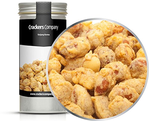 5 x 75g Argentinische Katjang Erdnüsse mit Korma Currysauce laktosefrei vegetarisch 23 % Protein von Crackerscompany