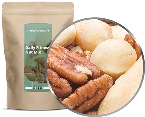 CrackersCompany 'Daily Fitness Nut Mix' (2 x 500g in ZIP Beutel) Fitness Nuss-Mischung - Fitness Nussmischung für ausgewogene Ernährung von Crackerscompany