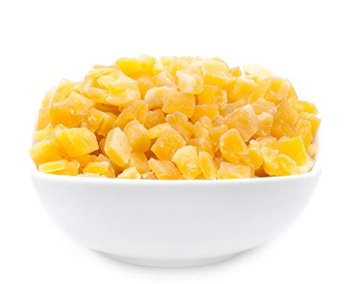 1 x 5kg Mango gehackt gewürfelt kandiert für Joghurt Quark Müsli sehr fettarm salzfrei vegetarisch vegan glutenfrei laktosefrei 100 % Premium von Crackerscompany