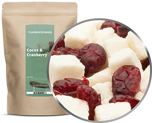 2 x 500g Fruchtmischung mit Kokos und Cranberry kandiert PREMIUM QUALITÄT fettarm laktosefrei salzfrei 2 x 500g Fruchtmischung mit Kokos und Cranberry kandiert PREMIUM QUALITÄT fettarm laktosefrei salzfrei von Crackerscompany