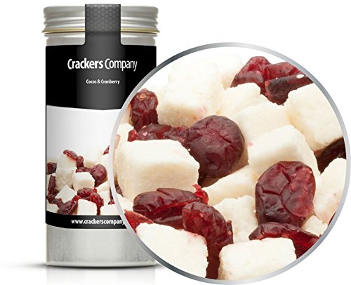 5 x 80g Fruchtmischung mit Kokos und Cranberry kandiert PREMIUM QUALITÄT fettarm laktosefrei salzfrei 5 x 80g Fruchtmischung mit Kokos und Cranberry kandiert PREMIUM QUALITÄT fettarm laktosefrei salzfrei von Crackerscompany