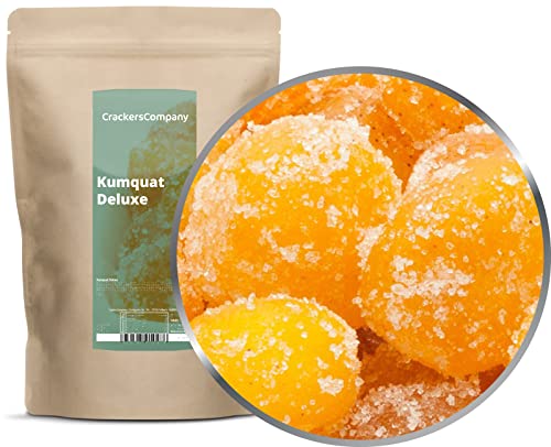 2 x 700g Kumquats getrocknet kandiert Zwergorange exotisch fruchtig Trockenfrucht Snack fettfrei salzfrei vegetarisch vegan glutenfrei laktosefrei 100 % Premium von Crackerscompany