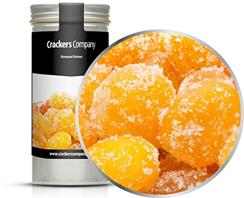 4 x 90g Kumquats getrocknet kandiert Zwergorange exotisch fruchtig Trockenfrucht Snack fettfrei salzfrei vegetarisch vegan glutenfrei laktosefrei 100 % Premium von Crackerscompany