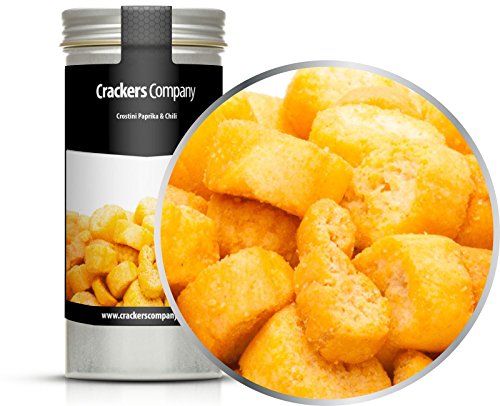 5 x 35g Croutons Semmelwürfel mediterran vegetarisch vegan und laktosefrei mit Chili Paprika Zwiebel Knoblauch Olivenöl Crostini Paprika & Chili Topping zu Suppe und Salat 5 x 35g Croutons Semmelwürfel mediterran vegetarisch vegan und laktosefrei mit Chili Paprika Zwiebel Knoblauch Olivenöl Crostini Paprika & Chili Topping zu Suppe und Salat von GEEGVV
