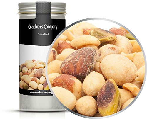 4 x 80g Nusskernmischung Oriental mit Erdnuss Cashew Macadamia Mandel Pistazie 23 % Protein exotisch von Crackerscompany