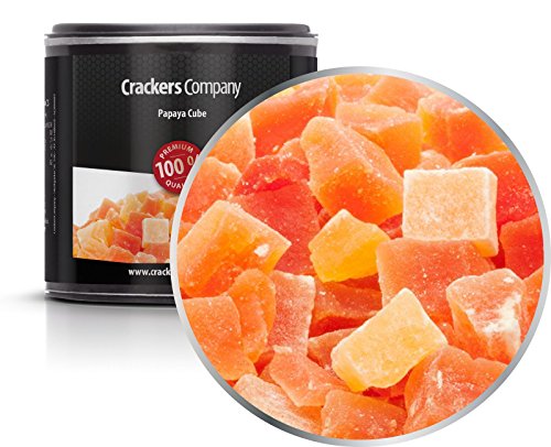 5 x 90g Papaya gehackt gewürfelt kandiert für Joghurt Quark Müsli sehr fettarm salzfrei vegetarisch vegan glutenfrei laktosefrei 100 % Premium 5 x 90g Papaya gehackt gewürfelt kandiert für Joghurt Quark Müsli sehr fettarm salzfrei vegetarisch vegan glutenfrei laktosefrei 100 % Premium von Crackerscompany