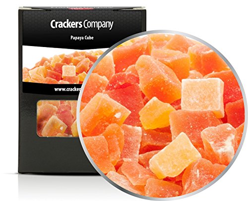 5 x 90g Papaya gehackt gewürfelt kandiert für Joghurt Quark Müsli sehr fettarm salzfrei vegetarisch vegan glutenfrei laktosefrei 100 % Premium 5 x 90g Papaya gehackt gewürfelt kandiert für Joghurt Quark Müsli sehr fettarm salzfrei vegetarisch vegan glutenfrei laktosefrei 100 % Premium von Crackerscompany