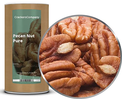 CrackersCompany 'Pecan Nut Pure' (2 x 500g in Membrandose groß) Milder Genuss mit Pekannuss - Pekannuss unbehandelt und ungesalzen von Crackerscompany