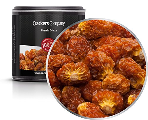 4 x 80g Physalis getrocknet Stachelbeeren naturbelassen Inka Beeren Kapstachelbeere fettfei zuckerfrei salzfrei vegetarisch vegan glutenfrei laktosefrei 100 % Premium Qualität von Crackerscompany