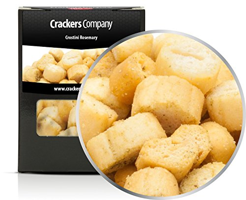 5 x 35g Rosmarin Croutons Semmelwürfel vegetarisch vegan und laktosefrei für Salat Suppe Knabberei von Crackerscompany