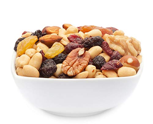1 x 3kg Nussmischung fruchtig gesalzen Nüsse und Früchte mit Paranuss Pecannuss Mandel Cranberry Rosinen 16% Protein von Crackerscompany