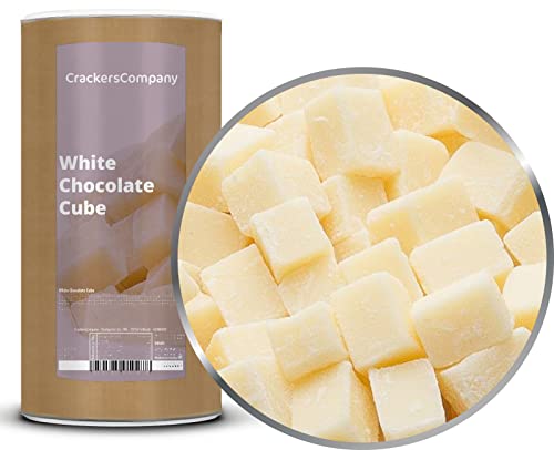CrackersCompany 'White Chocolate Cube' (2 x 800g in Membrandose groß) Weiße Würfelschokolade - Weisse Schokolade-Couverture von Crackerscompany