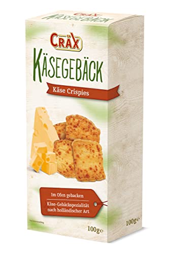 Cräx Käsegebäck Crispies, Knusprige Cheese-Snacks, im Ofen gebacken - Knabberzeug, Snack-Gebäck, Spezialitäten aus Holland - Ideal für Party- und Heimkino-Abende - 10er Pack (10 x 100g) von Cräx