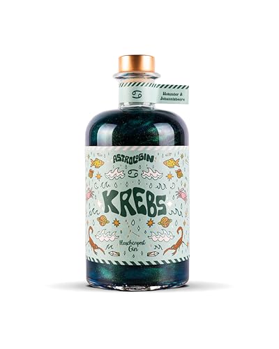 AstroloGin® - Für jedes Sternzeichen | Farbiger Glitzer Gin mit Holunder & Johannisbeere | Premium Gin aus Deutschland | 41% Vol (1 x 0,5l) (Krebs) von Craft Circus