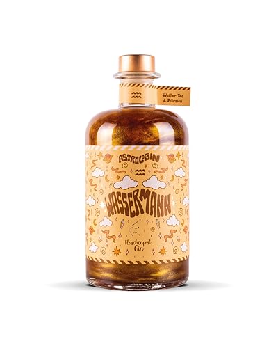 AstroloGin® - Für jedes Sternzeichen ein Gin | Farbiger Glitzer Gin mit Holunder & Johannisbeere | aus Deutschland | 41% Vol (1 x 0,5l) (Wassermann) von Craft Circus