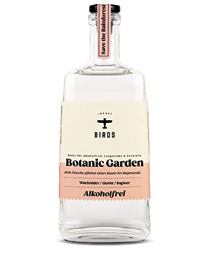 BIRDS Botanic Garden - Alkoholfrei Mit Wacholder, Gurke & Ingwer Alkoholfreie Gin Alternative Handmade aus Deutschland Vegan Glutenfrei Zuckerfrei wenig Kalorien 1 Flasche = 1 Baum (0,5l) von Craft Circus