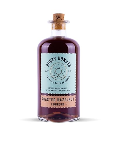BOOZY DONUTS Roasted Hazelnut Likör | Geröstete Haselnuss-Noten | Flüssiges Dessert | Pur Auf Eis Mit Kaffee Oder Im Cocktail | Vegan | 17% Vol. (0,5l) von Craft Circus