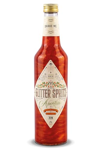 Glitter Spritz - Das Original - Aperitivo 15% vol. - Glitzer Cocktail Aperitivo mit Bitter Orange, Rhabarber & Kräutern - Premium Aperitif für Italian Spritz & besondere Anlässe zum Feiern (1 x 0,7L) von Craft Circus