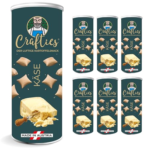 Crafties Chips, kalorienarme Kartoffelchips, fettfrei gebacken, gesunde Snacks zum Abnehmen, natürliche Zutaten, KÄSE - 6x 60g Crafties Chips, kalorienarme Kartoffelchips, fettfrei gebacken, gesunde Snacks zum Abnehmen, natürliche Zutaten, KÄSE - 6x 60g von Crafties