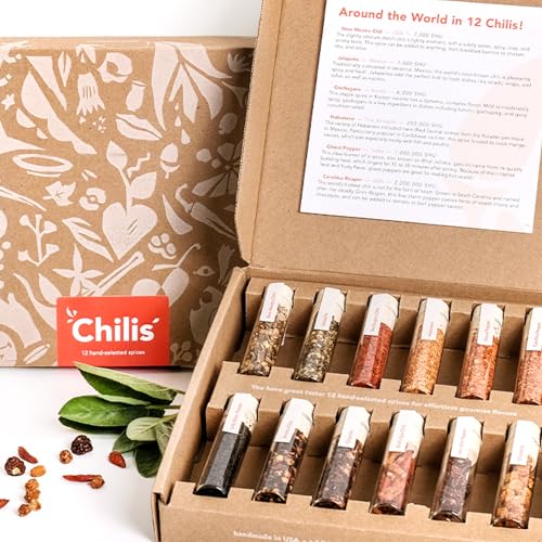 Craftly Chili Gewürz-Geschenkset zum Kochen | Chilis von Craftly | Geschenk für Kochbegeisterte | Einzugsgeschenk | Gewürzset zum Kochen | Geschenkset für Männer & Frauen von Craftly