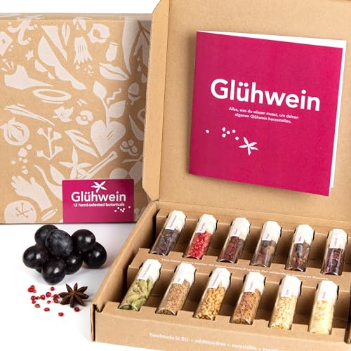 Mulled Wine | DIY Glühweinset von Craftly | Geschenkset | Tolles Geschenk für ihn, sie, Partner, Jahrestag, Geburtstag | Geschenk für Männer und Frauen | Ausgewählte Gewürze von Craftly