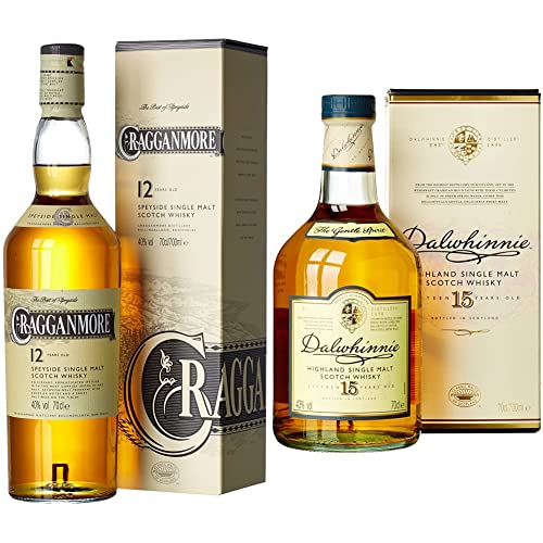 Cragganmore 12 Jahre | Single Malt Scotch Whisky | mit Geschenkverpackung | aromatischer Bestseller | handverlesen aus der Speyside | 40% vol | 700ml & Dalwhinnie 15 Jahre | 43% vol | 700ml von Cragganmore