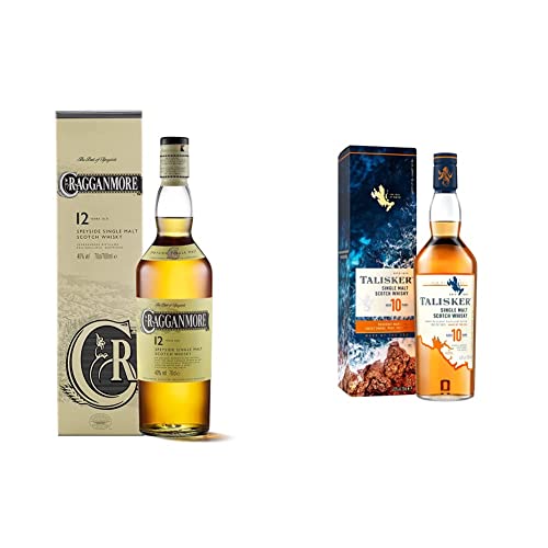 Cragganmore 12 Jahre | Single Malt Scotch Whisky | mit Geschenkverpackung | aromatischer Bestseller | handverlesen aus der Speyside | 40% vol | 700ml & Talisker 10 Jahre | 45.8% vol | 700ml von Cragganmore