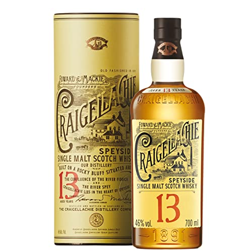 Craigellachie 13 Jahre alter Speyside Scotch Single Malt Whisky, 46% Vol., 700 ml, in edler Geschenkbox, in Sherry- & Bourbonfässern veredelt, ideal als Whisky-Geschenkset, 70 cl Craigellachie 13 Jahre alter Speyside Scotch Single Malt Whisky, 46% Vol., 700 ml, in edler Geschenkbox, in Sherry- & Bourbonfässern veredelt, ideal als Whisky-Geschenkset, 70 cl von Craigellachie