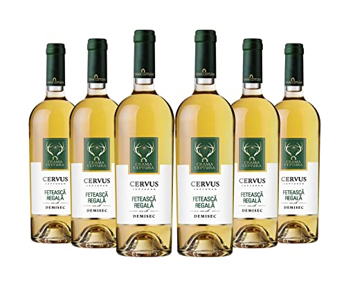 Crama Ceptura | CERVUS CEPTURUM Feteasca Regala – Weißwein halbtrocken aus Rumänien | Weinpaket 6 x 0.75 L von Crama Ceptura