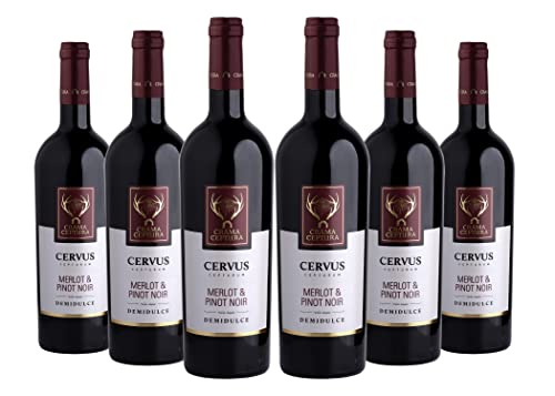 Crama Ceptura | CERVUS CEPTURUM Merlot, Pinot Noir – Rotwein lieblich aus Rumänien | Weinpaket 6 x 0.75 L von Crama Ceptura