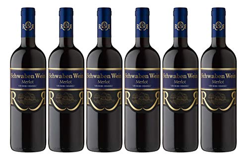 Cramele Recas | SCHWABEN WEIN Merlot – Rotwein halbtrocken aus Rumänien | Weinpaket 6 x 0,75 L von Cramele Recas