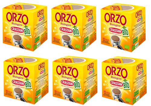 6x Crastan Orzo Biologico in Cialde Bio-Gerste in Pads Geröstete und Gemahlene Gerste, ideal für Mokka, Aufguss und Espresso 96g Jede Packung enthält 16 Pads 6x Crastan Orzo Biologico in Cialde Bio-Gerste in Pads Geröstete und Gemahlene Gerste, ideal für Mokka, Aufguss und Espresso 96g Jede Packung enthält 16 Pads von Crastan