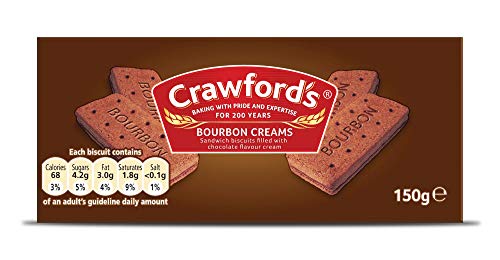 Crawfords Bourbon Creams Biscuits - Pack Size = 12x150g von Crawfords