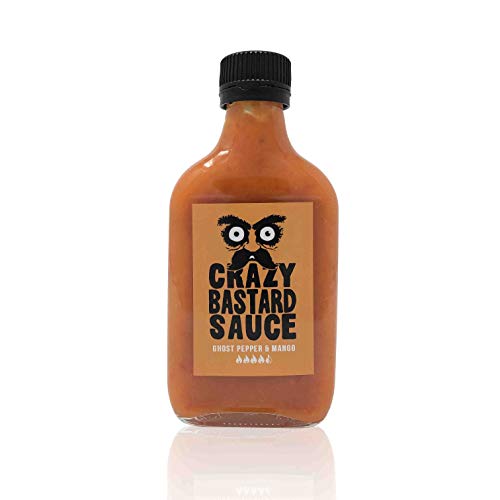 Crazy B. Sauce - Ghost Pepper & Mango (200ml) - Exotisch scharf Chili Sauce mit Bhut Jolokia von Crazy Bastard