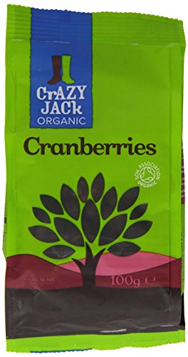 Verrückter Jack Bio Cranberries (100 g) - Packung mit 2 von Crazy Jack