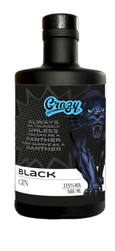 Crazy Spirits Black Gin – 500ml Handcrafted & vegan, 37,5% Vol – einzigartiger Premium Gin mit intensiver Brombeer-Note von Crazy Spirits