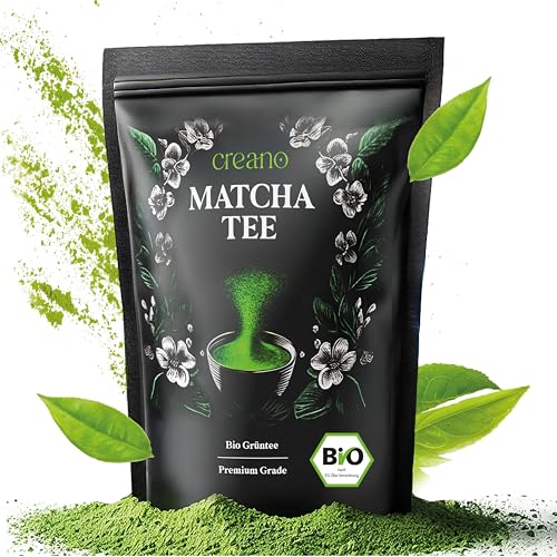 Creano Bio Matcha Tee 100g - Premium Qualität - ideal zum trinken - Grüner Tee für Matcha Latte, Smoothies, Bubble Tea - NEUHEIT 2024* Creano Bio Matcha Tee 100g - Premium Qualität - ideal zum trinken - Grüner Tee für Matcha Latte, Smoothies, Bubble Tea - NEUHEIT 2024* von Creano