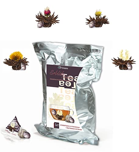Creano Teeblumen 36 Teekugeln im Tassenformat - Teelini schwarzer Tee Großpackung von Creano