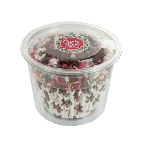 Create A Cake Lebkuchenmann-Cupcake-Streu-Set, festliche Backförmchen & Streusel, 25 Förmchen und 30 g Streusel, Kuchendekorationsset für Feiertage, Weihnachten Create A Cake Lebkuchenmann-Cupcake-Streu-Set, festliche Backförmchen & Streusel, 25 Förmchen und 30 g Streusel, Kuchendekorationsset für Feiertage, Weihnachten von Create A Cake
