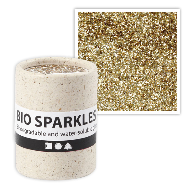 Bio-Glitter in Gold, 10g, 100% plastikfrei von Creativ Company