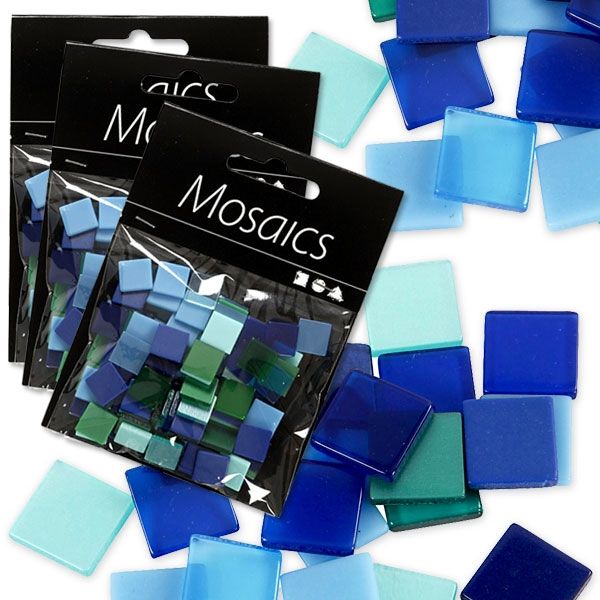 Großpack Mosaiks blau, 75g Packung, Mosaiksteine in hübschen Blautönen von Creativ Company
